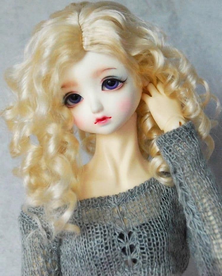 WX161 BJD 1/3 人形 ドール　用ウィッグ カツラ 耐熱 ハンドメイド