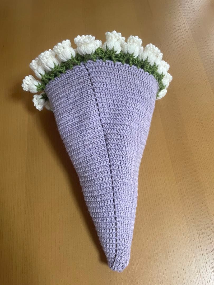 8/31まで　枯れない花束ブーケブランケット（すずらん） 一点物