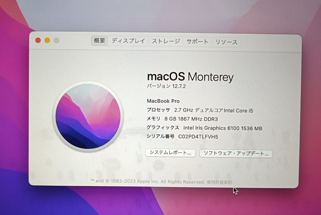 MacBook本体 MacBook Pro (Early 2015)