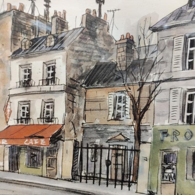 ☆藤森悠二☆「ヨーロッパ風景」リトグラフ　大衣サイズ　新品額！