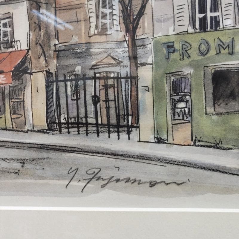 ☆藤森悠二☆「ヨーロッパ風景」リトグラフ　大衣サイズ　新品額！