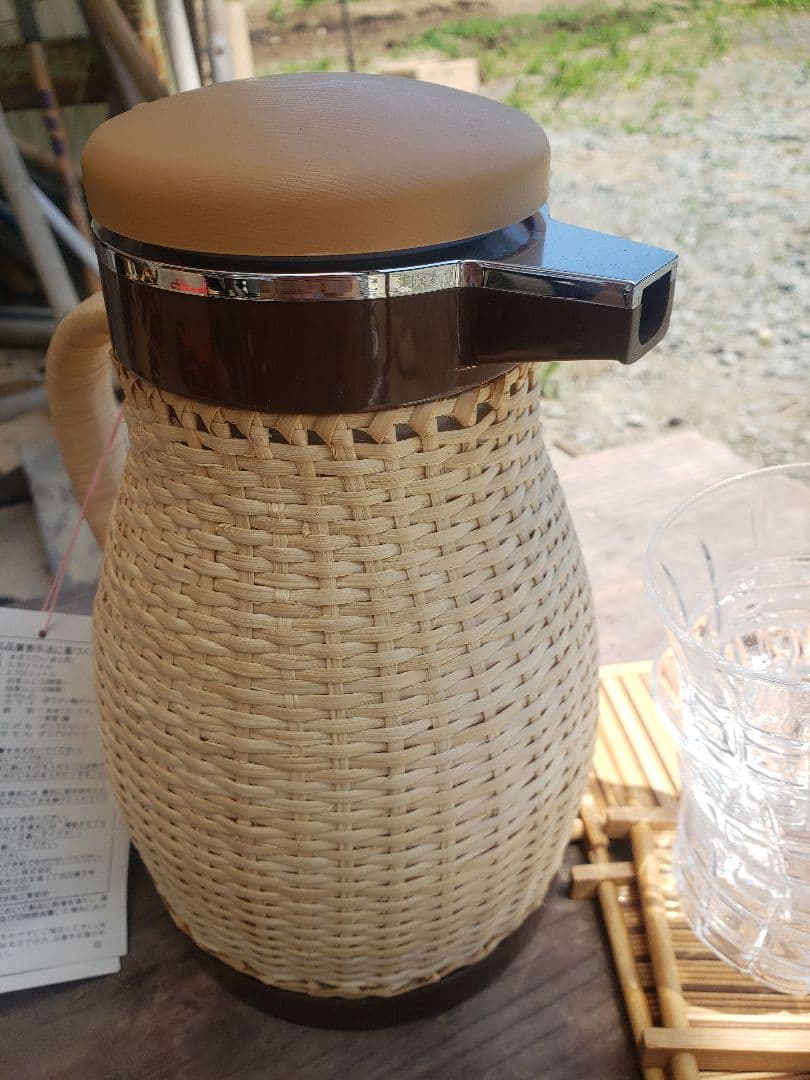 新品未使用　ZOJIRUSHI　藤ポットグラスセット