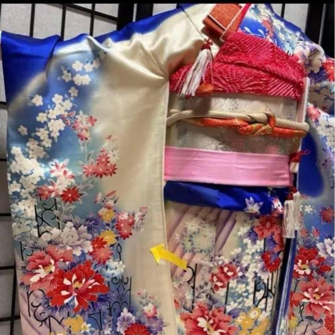 七五三　着物セット　7歳　ふくら雀　ハーフ成人式　十三詣り　ジュニアサイズ