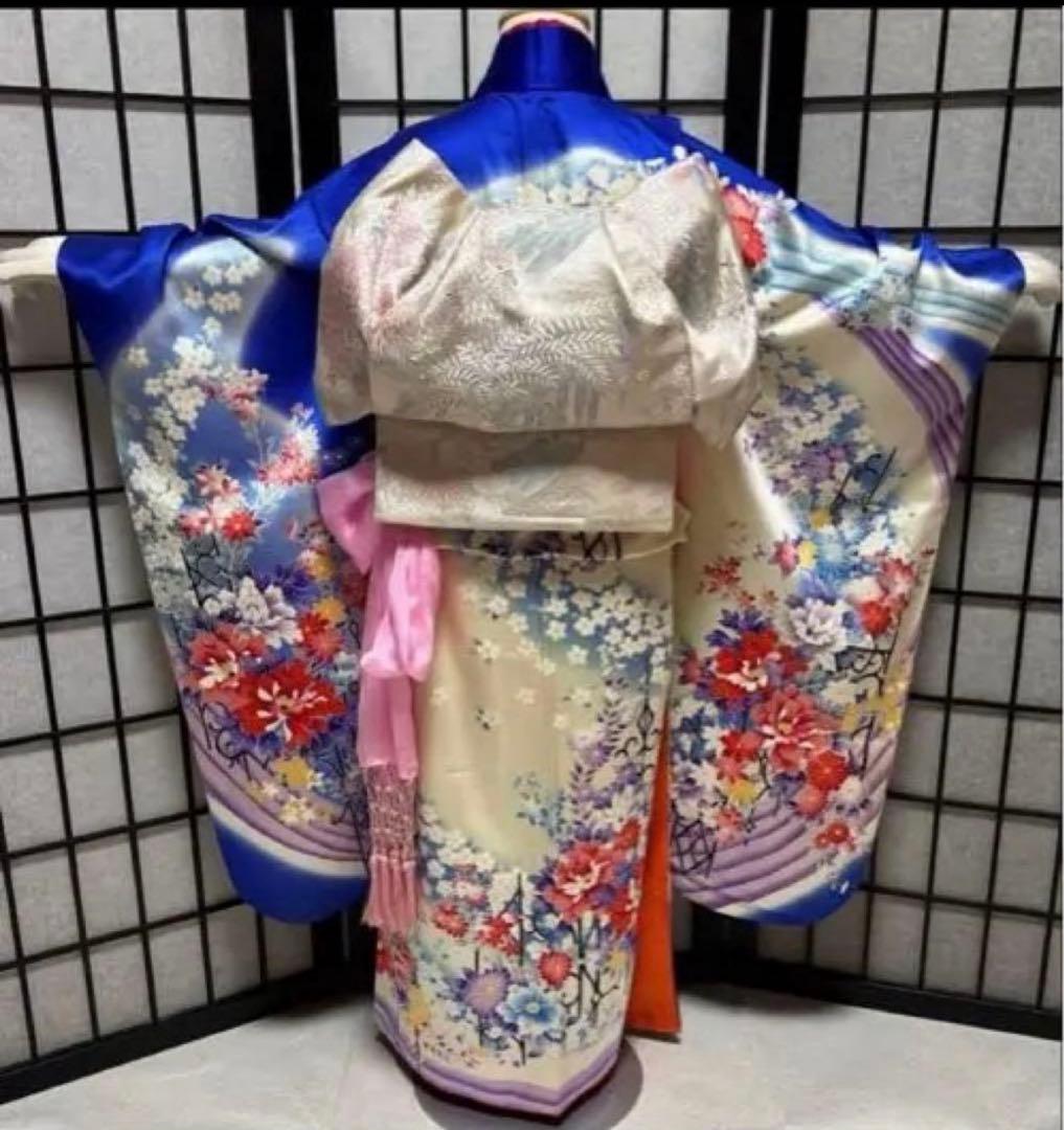 七五三　着物セット　7歳　ふくら雀　ハーフ成人式　十三詣り　ジュニアサイズ