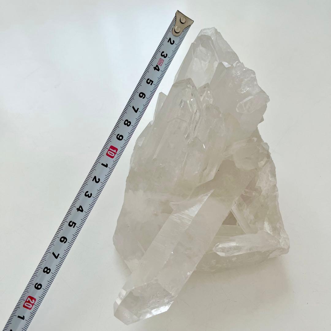 アーカンソー水晶　クラスター　原石　虹入り　大型約1.1キロ　希少