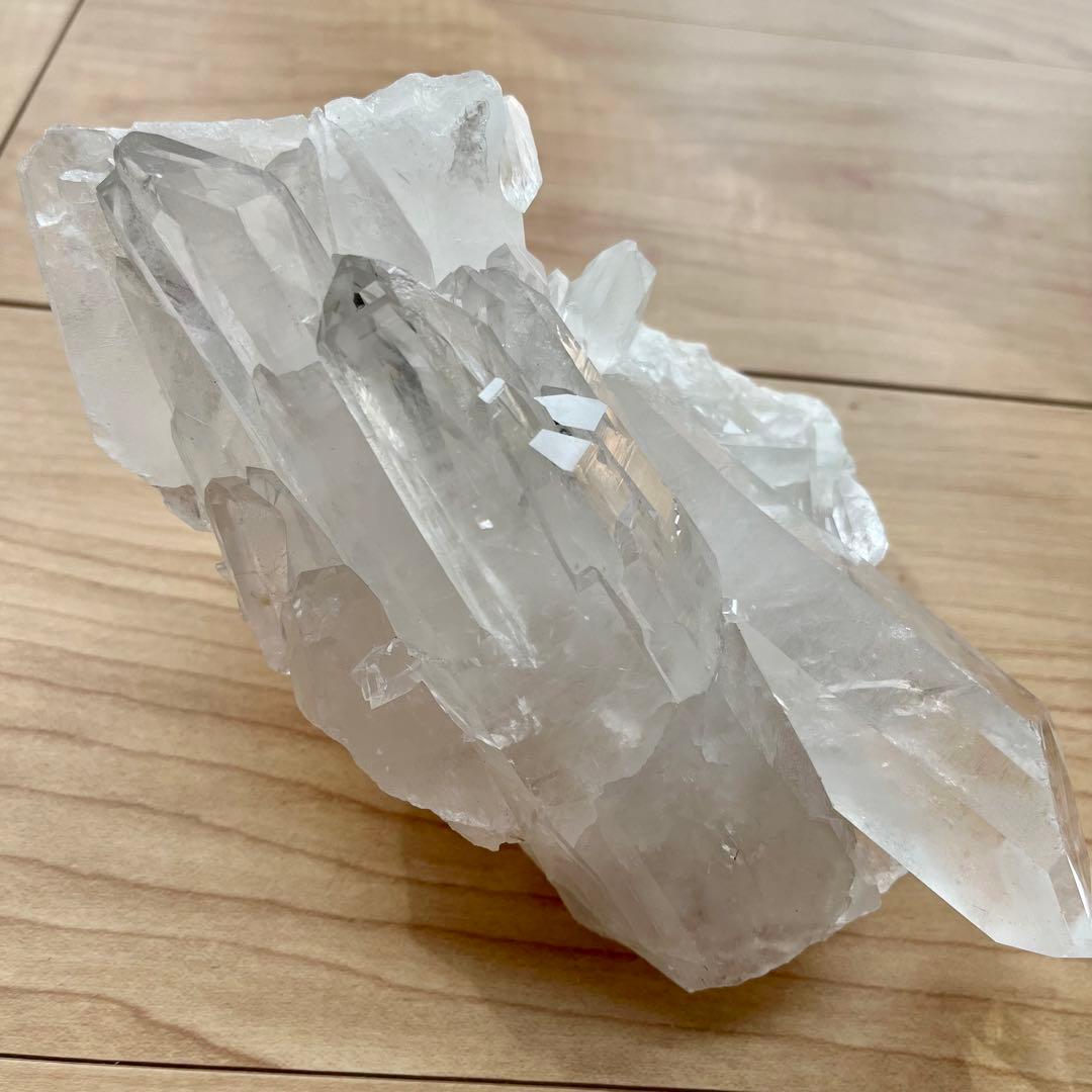 アーカンソー水晶　クラスター　原石　虹入り　大型約1.1キロ　希少