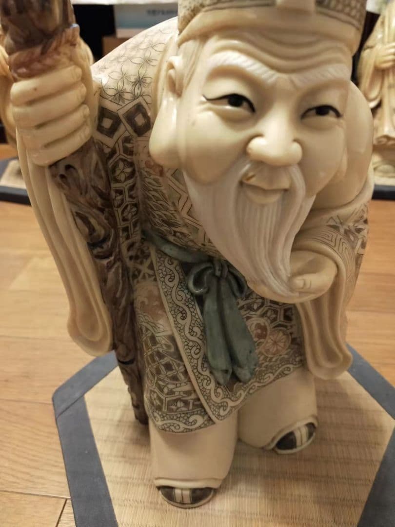 七福神の置物 置物 雅俊 七福神 練り物 縁起物 商売繁盛 招福