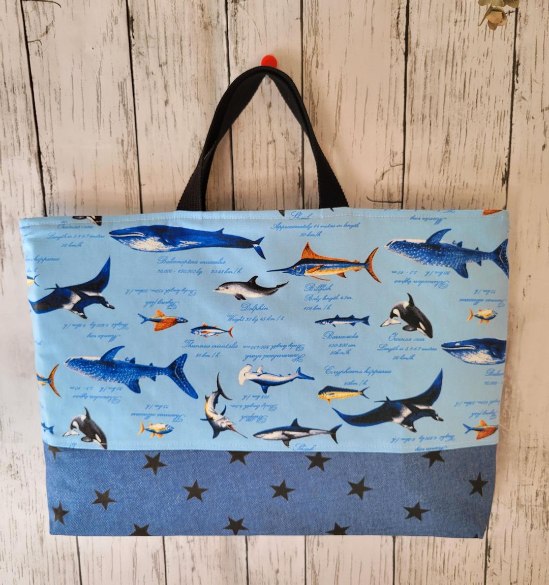 早割りセール入園入学セット 海 レッスンバッグ 体操服袋 ハンドメイド