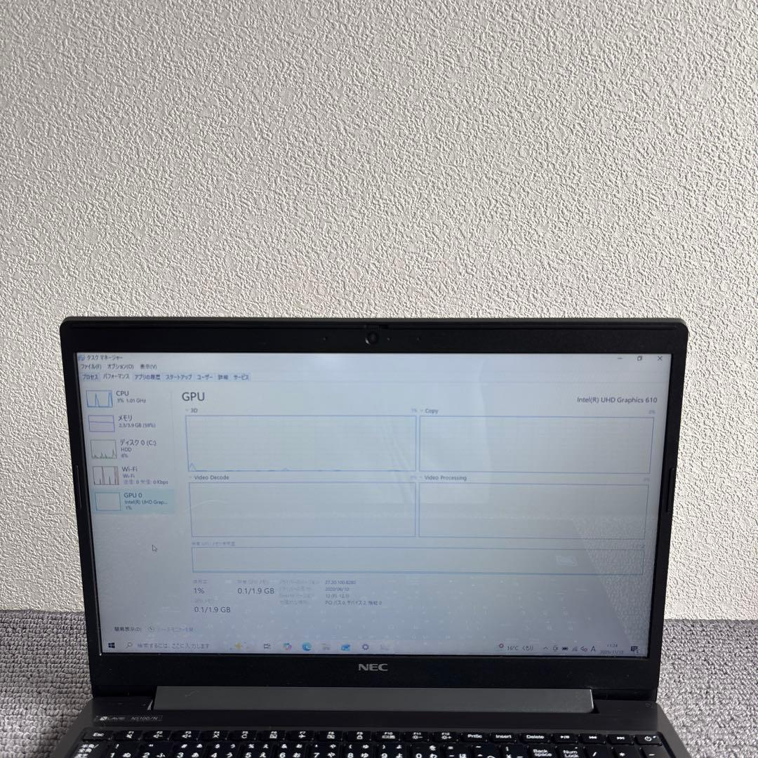 NEC Lavie NS100/N celeron 4205U メモリ4GB