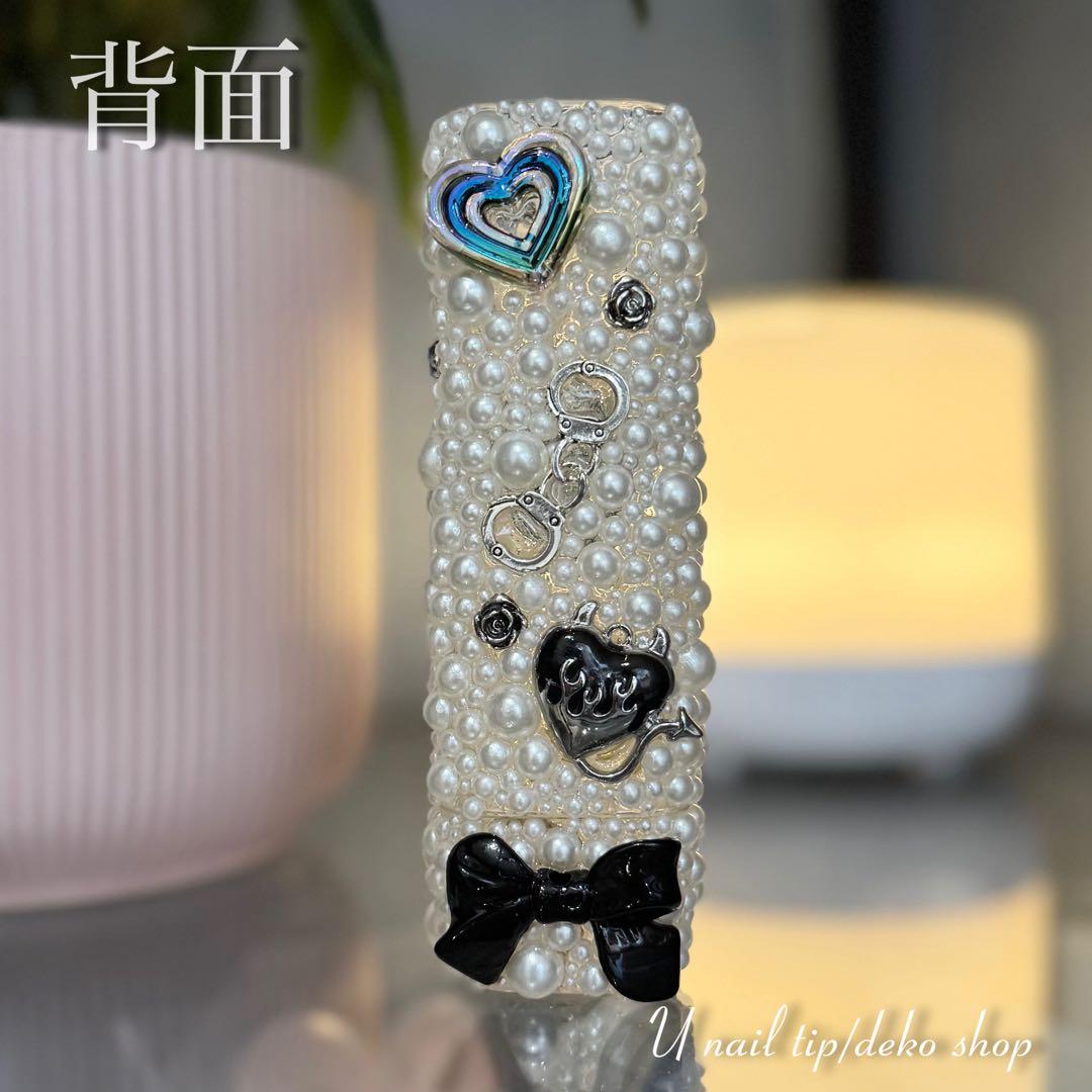 iQOSケース パール装飾 ハンドメイド　韓国風　Y2K