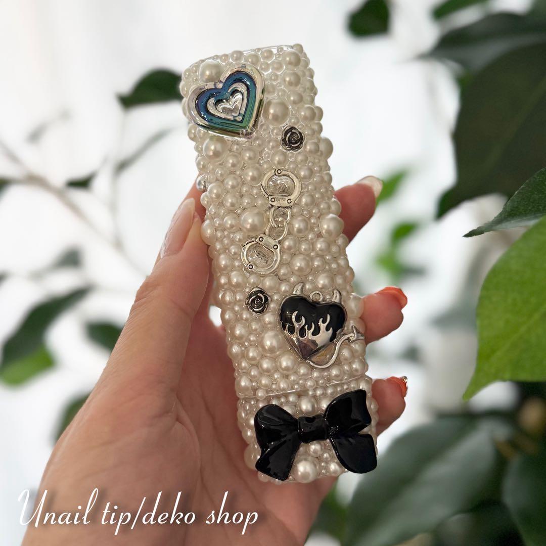 iQOSケース パール装飾 ハンドメイド　韓国風　Y2K