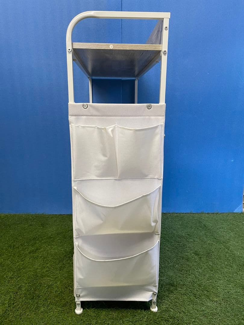 REA 2段棚 収納チェスト オークホワイト