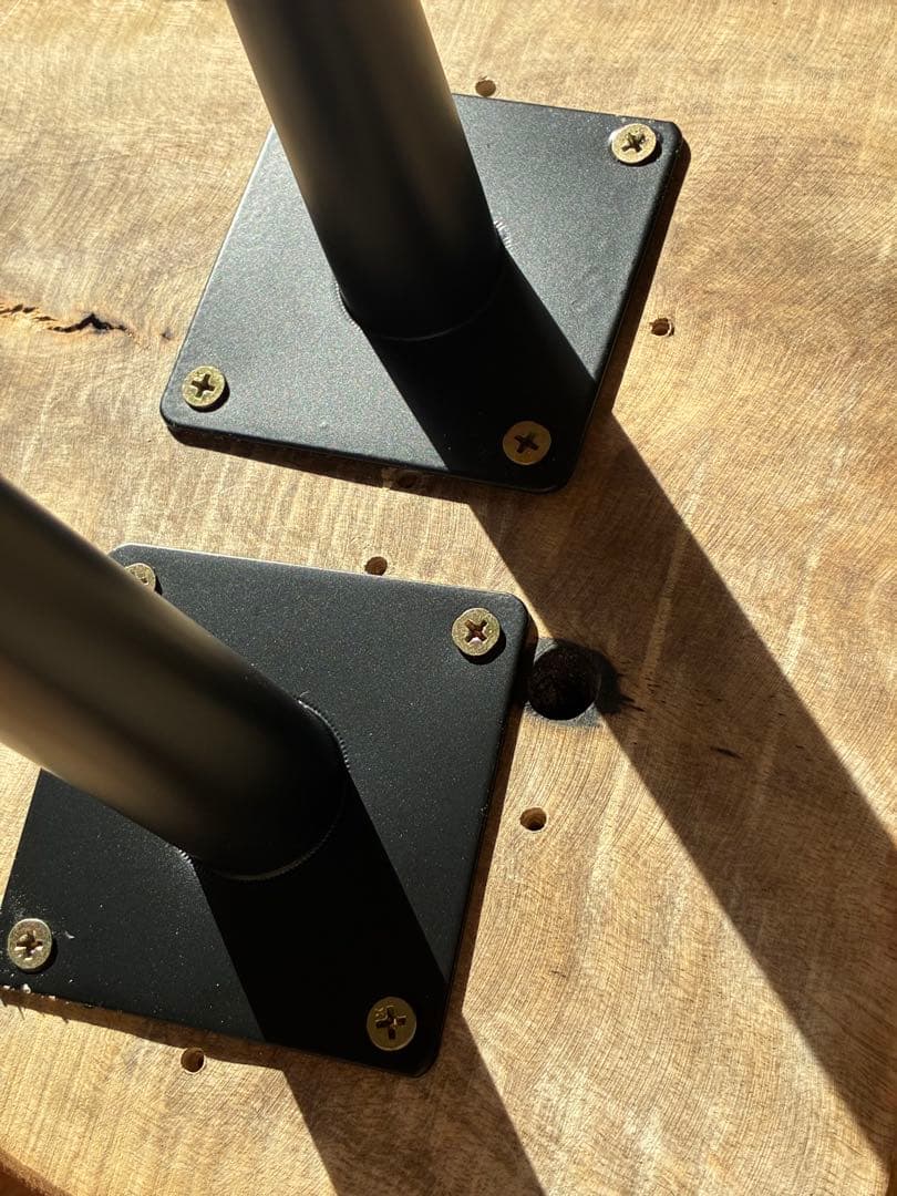 【希少】国産 黒柿（くろがき）無垢一枚板 サイドテーブル（訳あり）