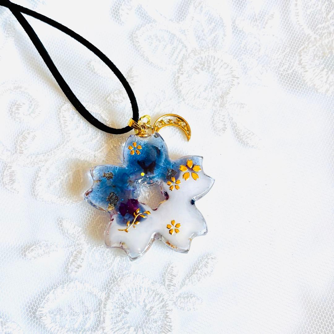 No.2091★ハンドメイド★花時計♡フラワーレジンネックレス