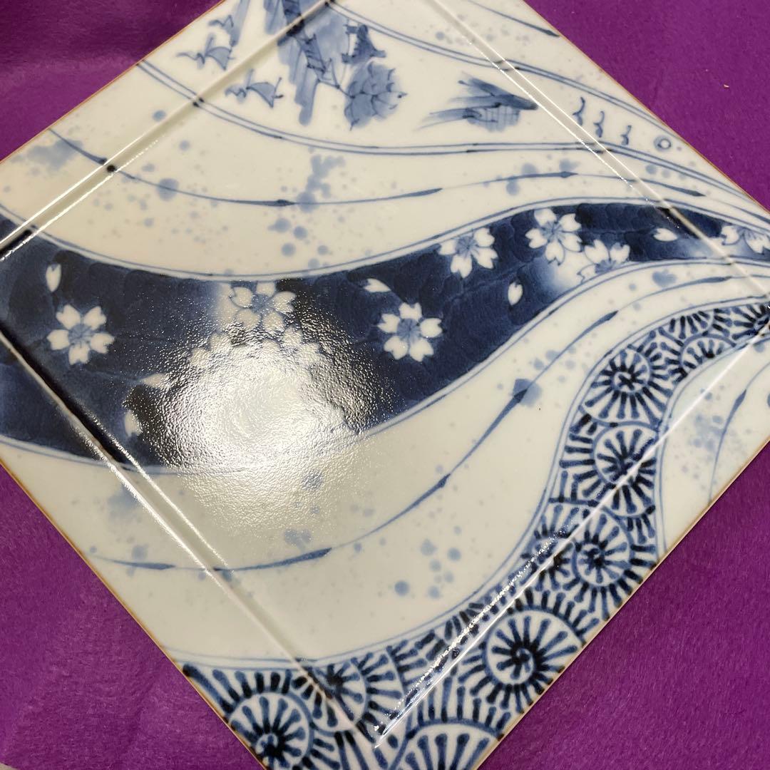 有田焼 福泉窯のプレート皿大正方形皿