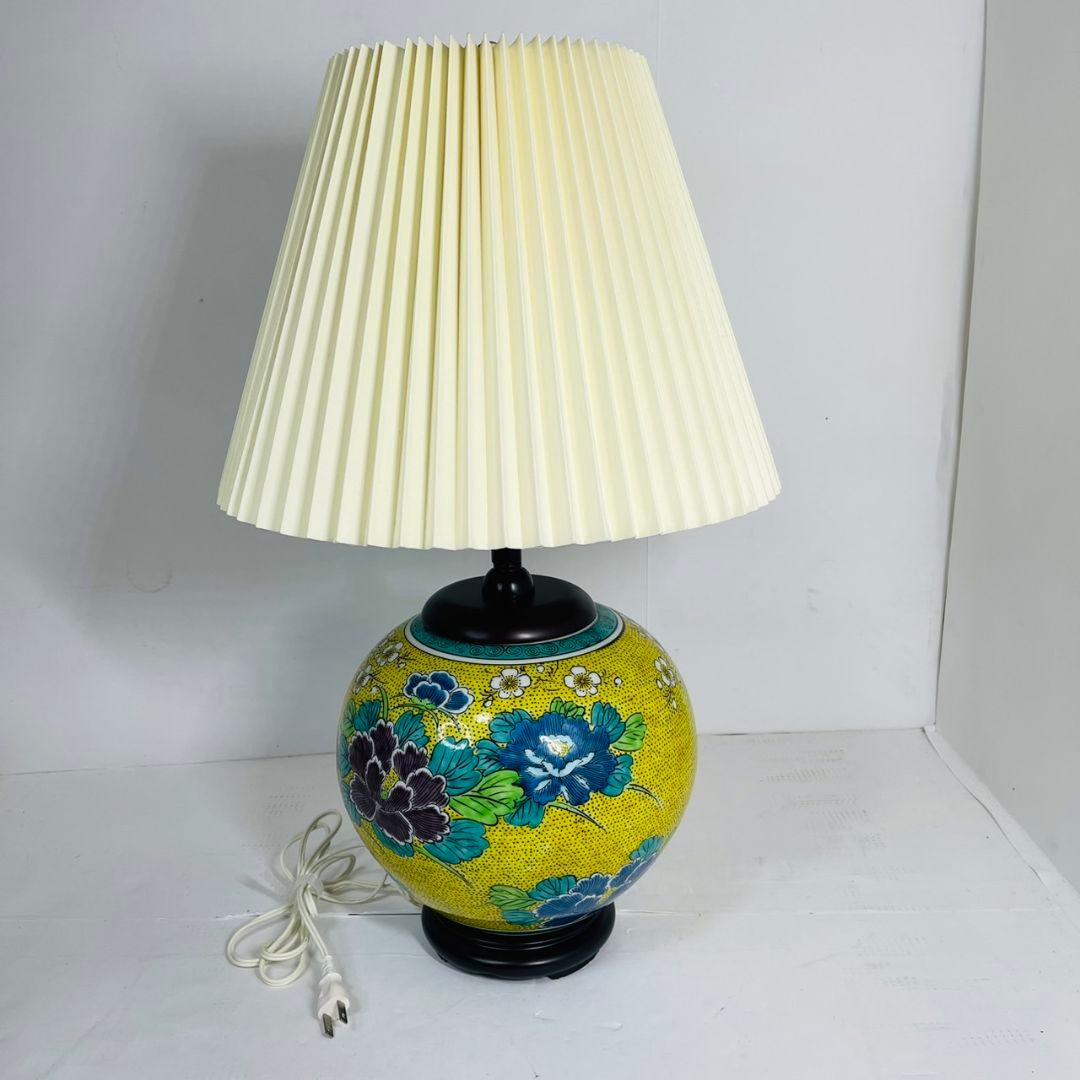 九谷焼き 間接照明 フロアランプ 孔雀 牡丹 高級 伝統 日本