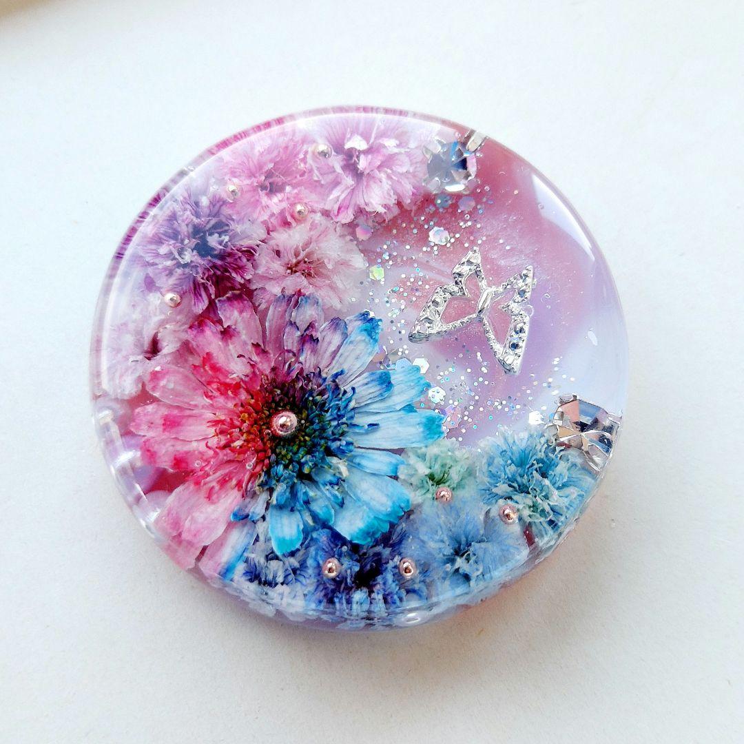 【1020】レジン　マトリカリア　ヘアゴム　ポニーフック　ブロ―チ　ハンドメイド