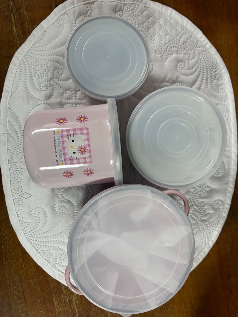 【未使用】ハローキティ ホーローストッカー 4点セット KT-303