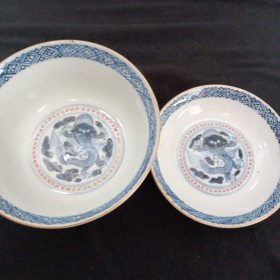 古伊万里　蓋つき茶碗