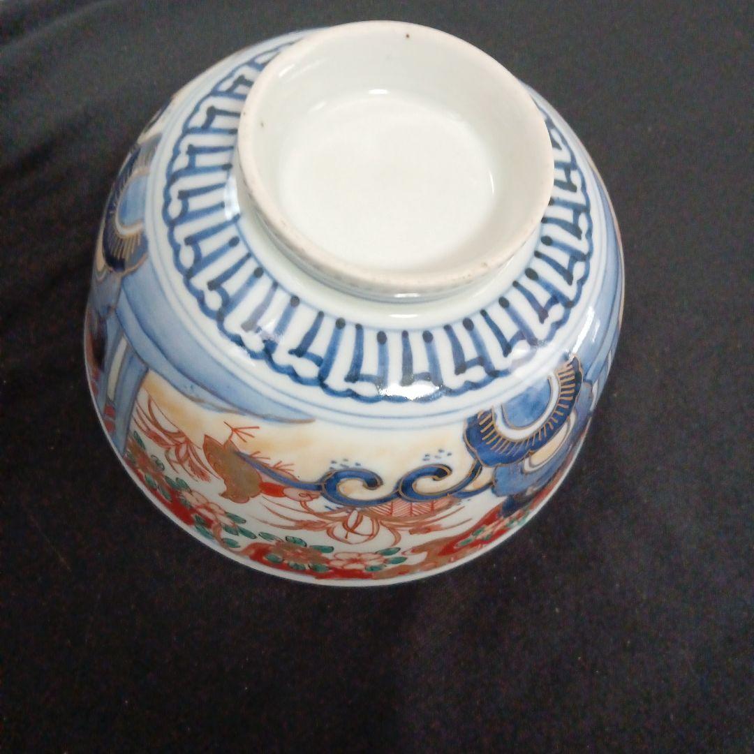 古伊万里　蓋つき茶碗