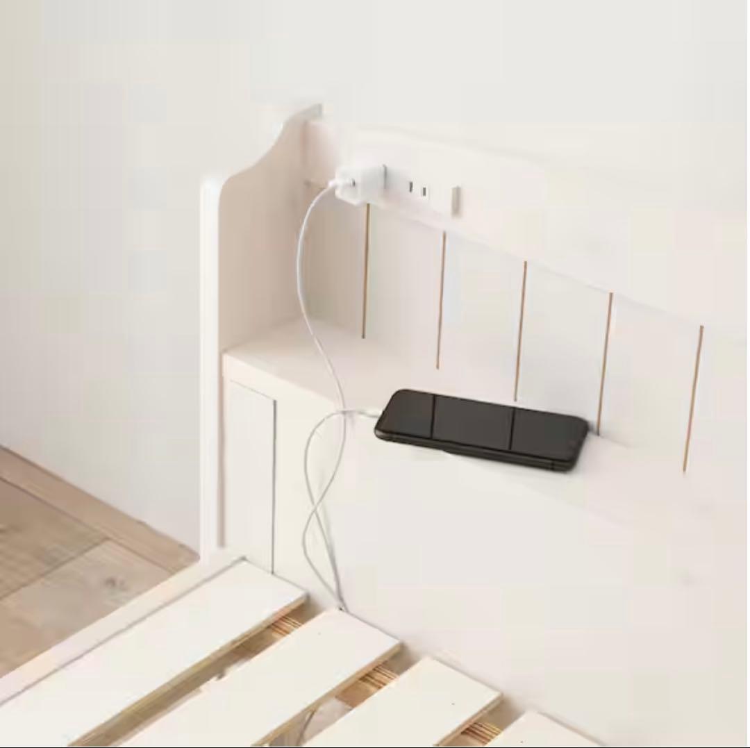 宮付きすのこ ベッドシングル 3段階調整