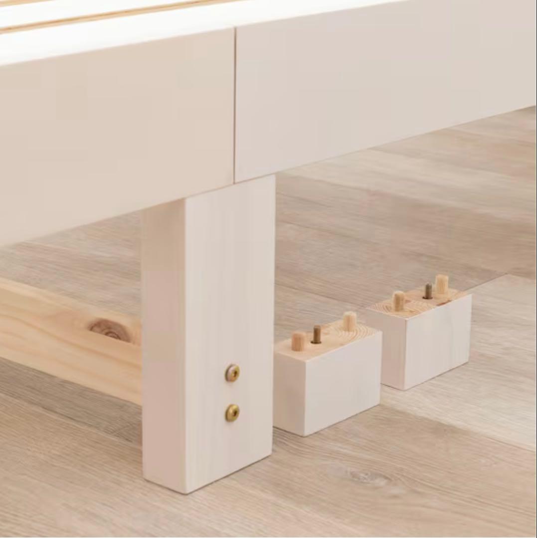 宮付きすのこ ベッドシングル 3段階調整