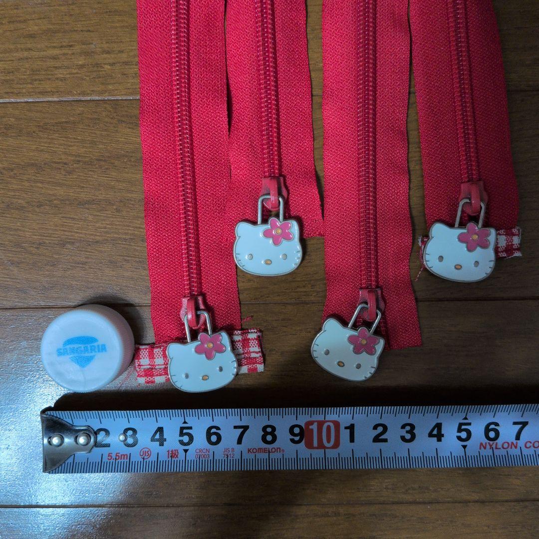 キティ 非売品ポーチ キティ非売品ファスナー キティチャームリメイク品 花キティ