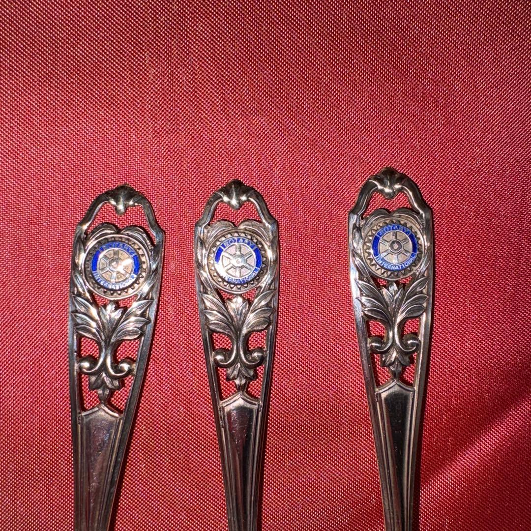 希少　ロータリーインターナショナルシルバー950スプーン　3本セット