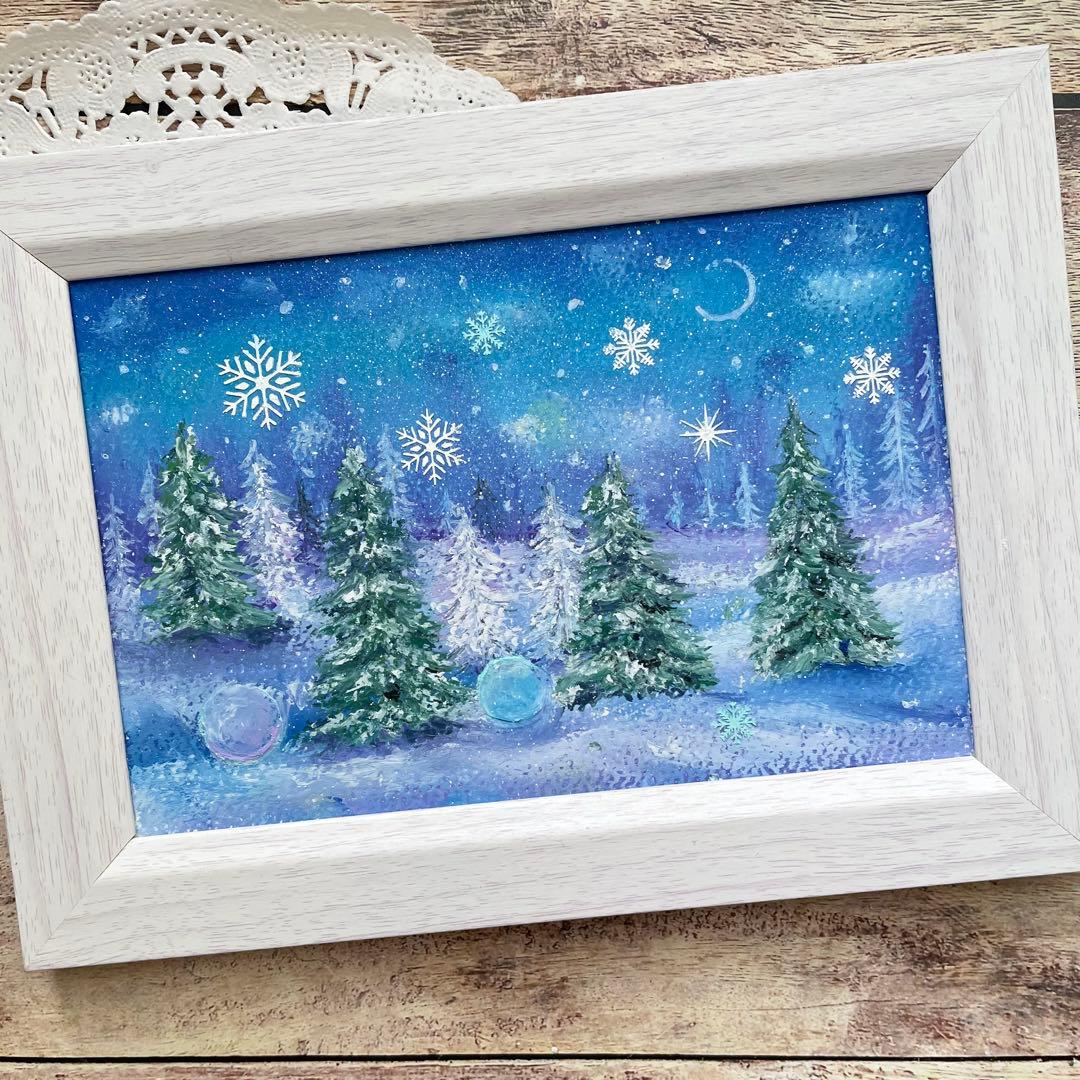 オイルパステル画　アクリル画　ご予約品　5点