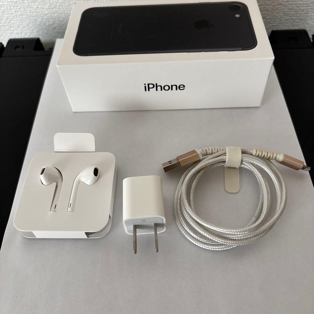 ★美品★ Apple iphone7 ブラック 128GB／バッテリ－100％