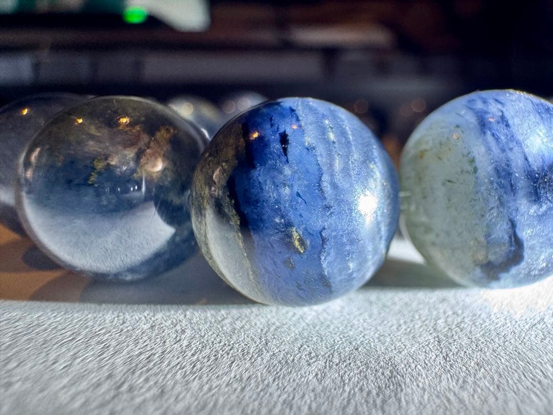 ブルールチル（インディゴライト）　ブルーガーデン共生　13mm