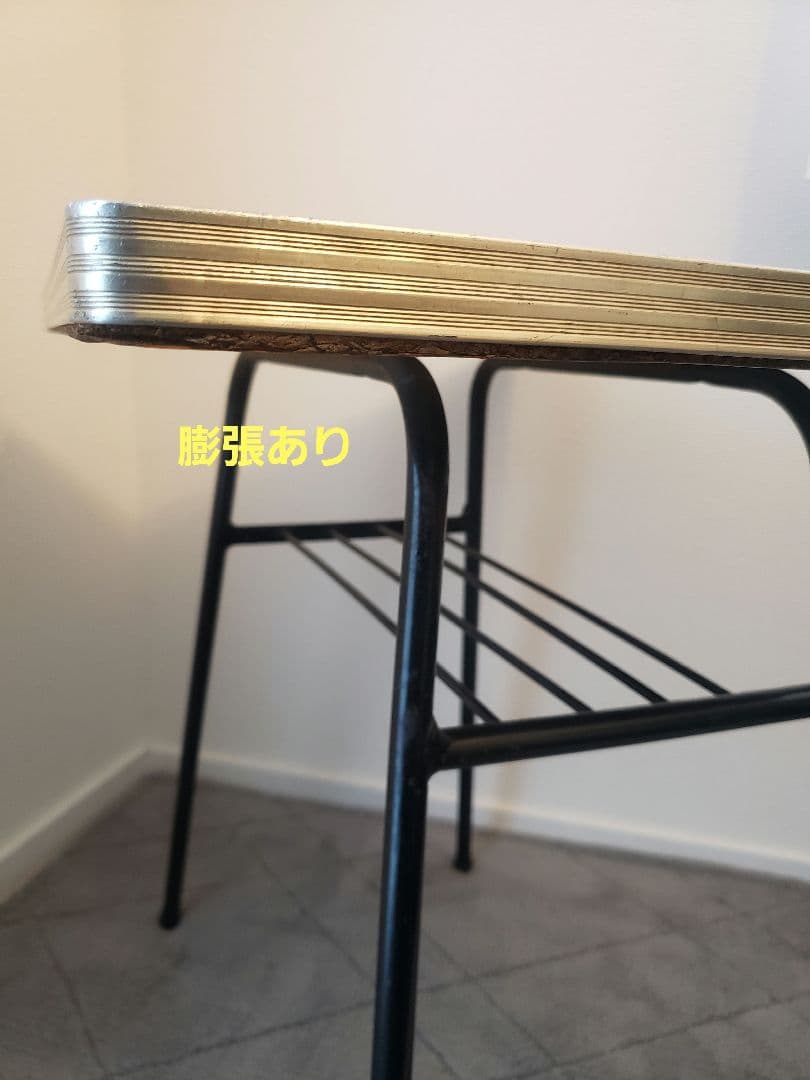 昭和レトロ 鉄脚 アイアン ミニテーブル 古家具 古道具 作業台 ヴィンテージ