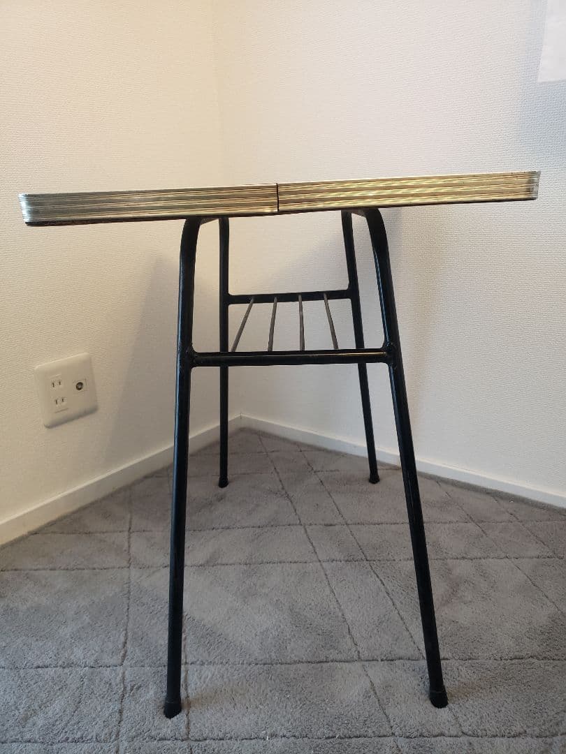 昭和レトロ 鉄脚 アイアン ミニテーブル 古家具 古道具 作業台 ヴィンテージ