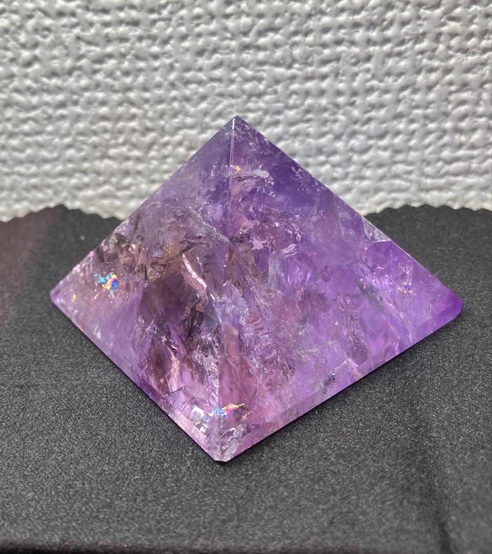 アメジスト たまご型&ピラミッド型　　2個セット