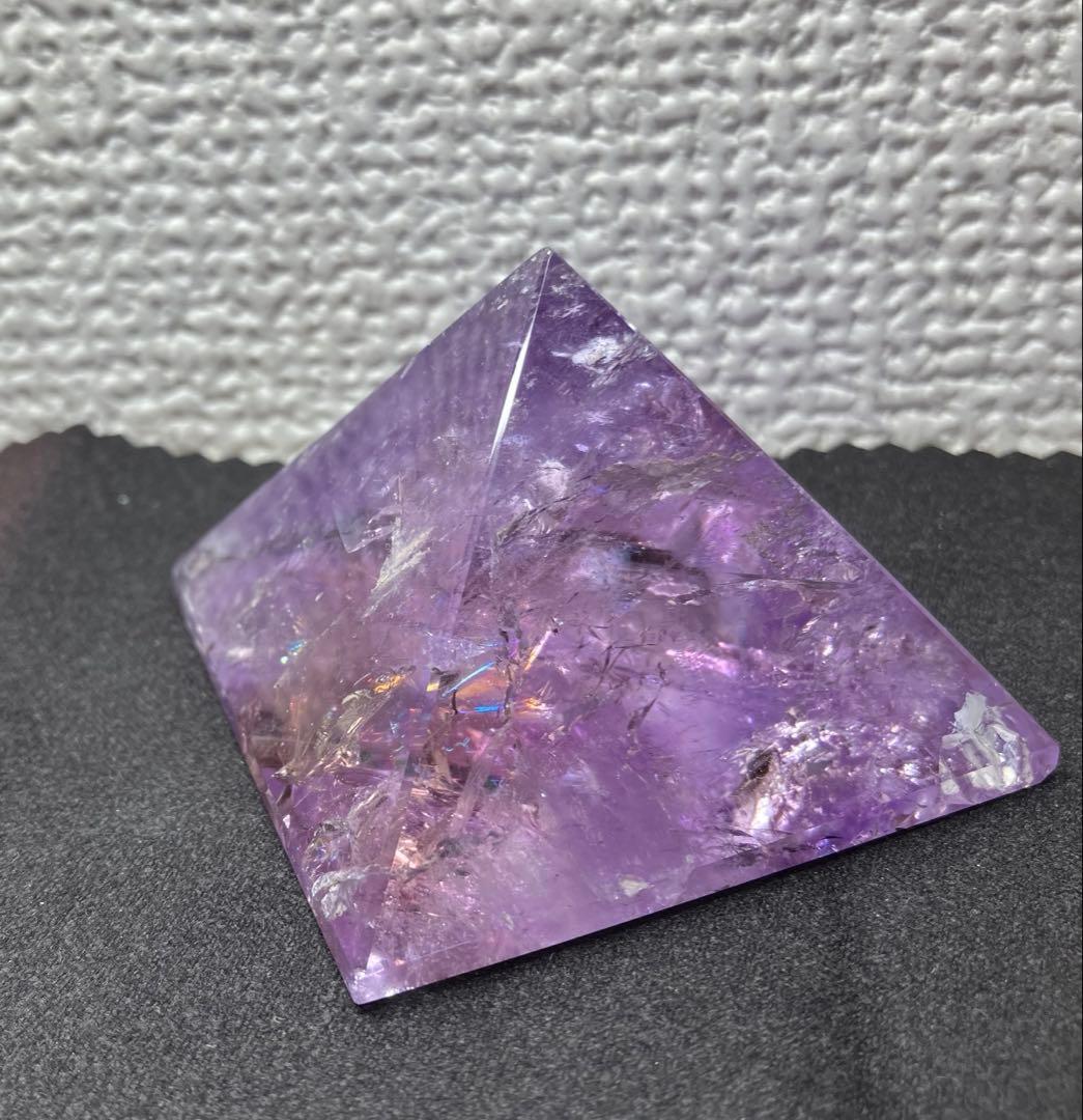 アメジスト たまご型&ピラミッド型　　2個セット