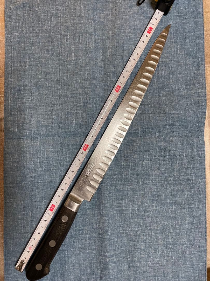 misonoミソノ　モリブデン鋼筋引きサーモンナイフ　刃渡り290mm