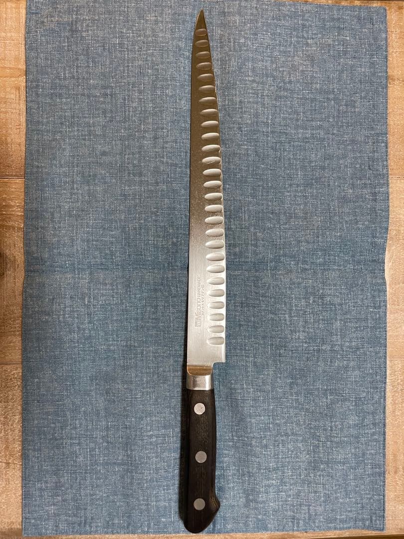 misonoミソノ　モリブデン鋼筋引きサーモンナイフ　刃渡り290mm