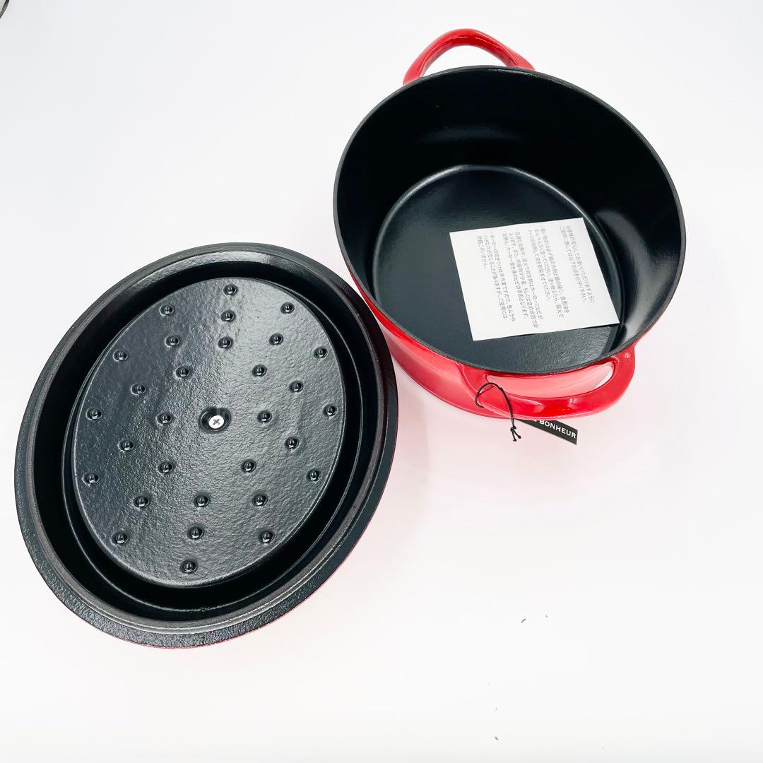 BONNE BONHEUR（ボンヌボヌール）ココットオーバル 26cm（レッド）