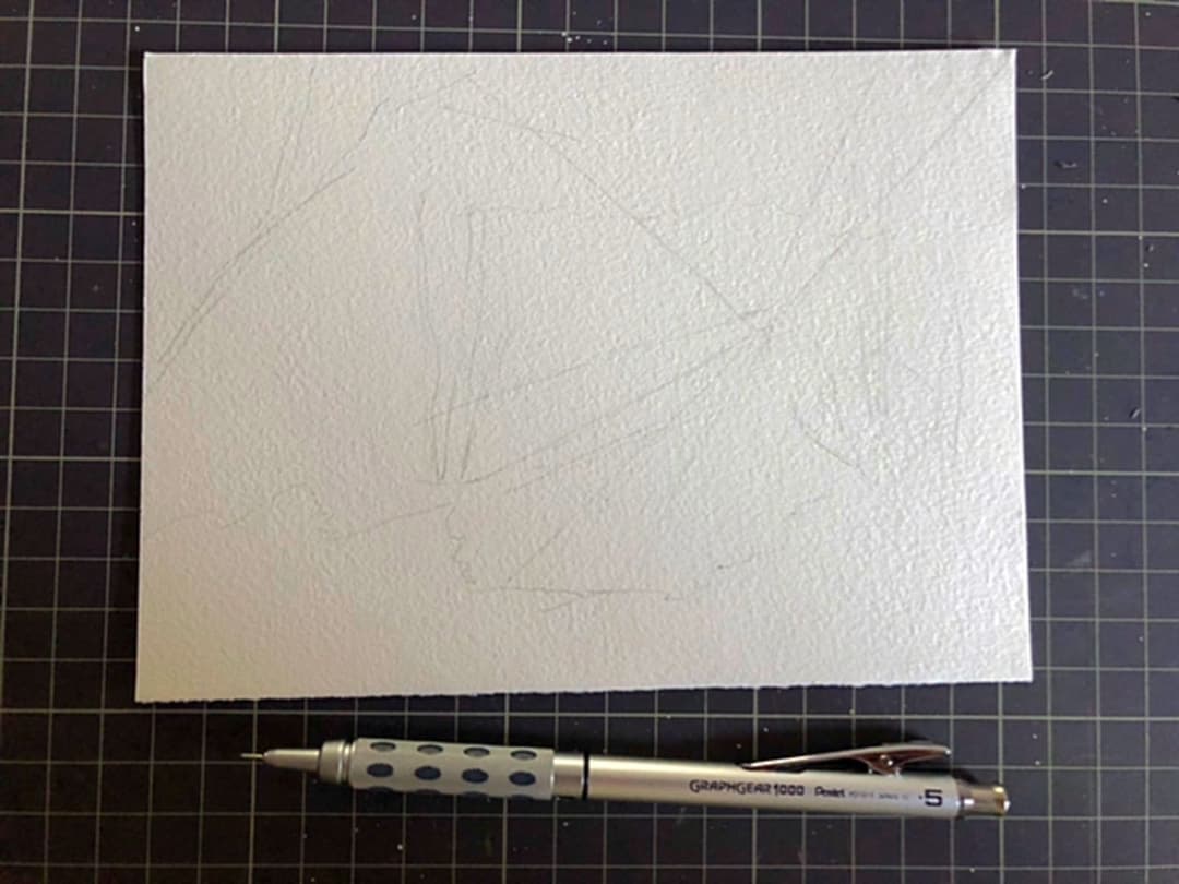 水彩画　風景画　原画　光 絵画 イラスト