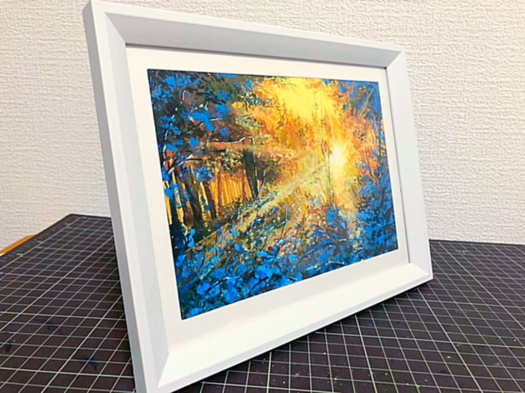 水彩画　風景画　原画　光 絵画 イラスト