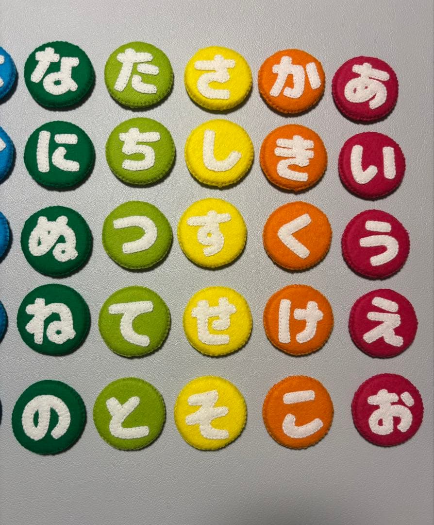 ハンドメイド　ひらがなフェルト文字　濁点セット　「き」「さ」表記変更