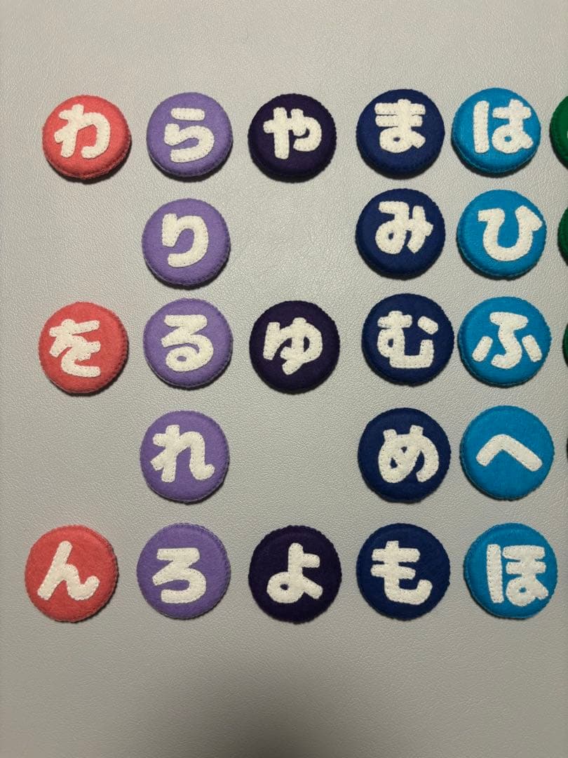 ハンドメイド　ひらがなフェルト文字　濁点セット　「き」「さ」表記変更