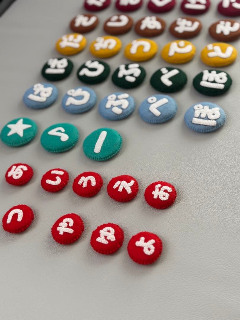 ハンドメイド　ひらがなフェルト文字　濁点セット　「き」「さ」表記変更