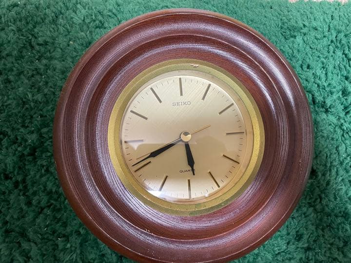 SEIKO 高級置き時計　レトロ　昭和　木製　山中塗