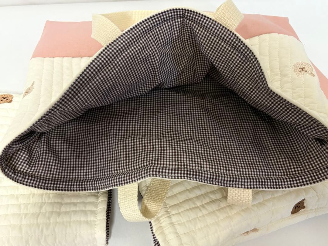 handmade lulu ヌビバッグ(キルティング)の 入園 入学3点セット