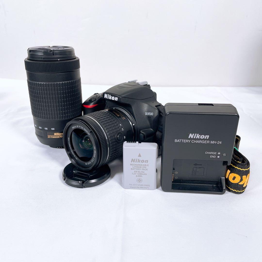 【美品】 Nikon デジタル一眼レフカメラ D3500 ダブルズームキット