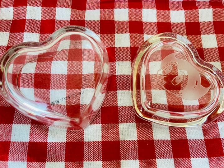 鉄腕アトム　ウランちゃん　手塚プロダクション　ハート型蓋付きガラスケース　レトロ