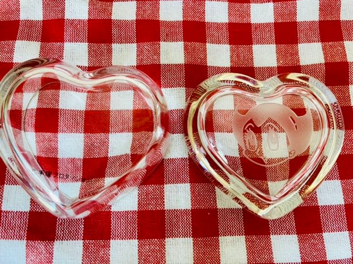 鉄腕アトム　ウランちゃん　手塚プロダクション　ハート型蓋付きガラスケース　レトロ