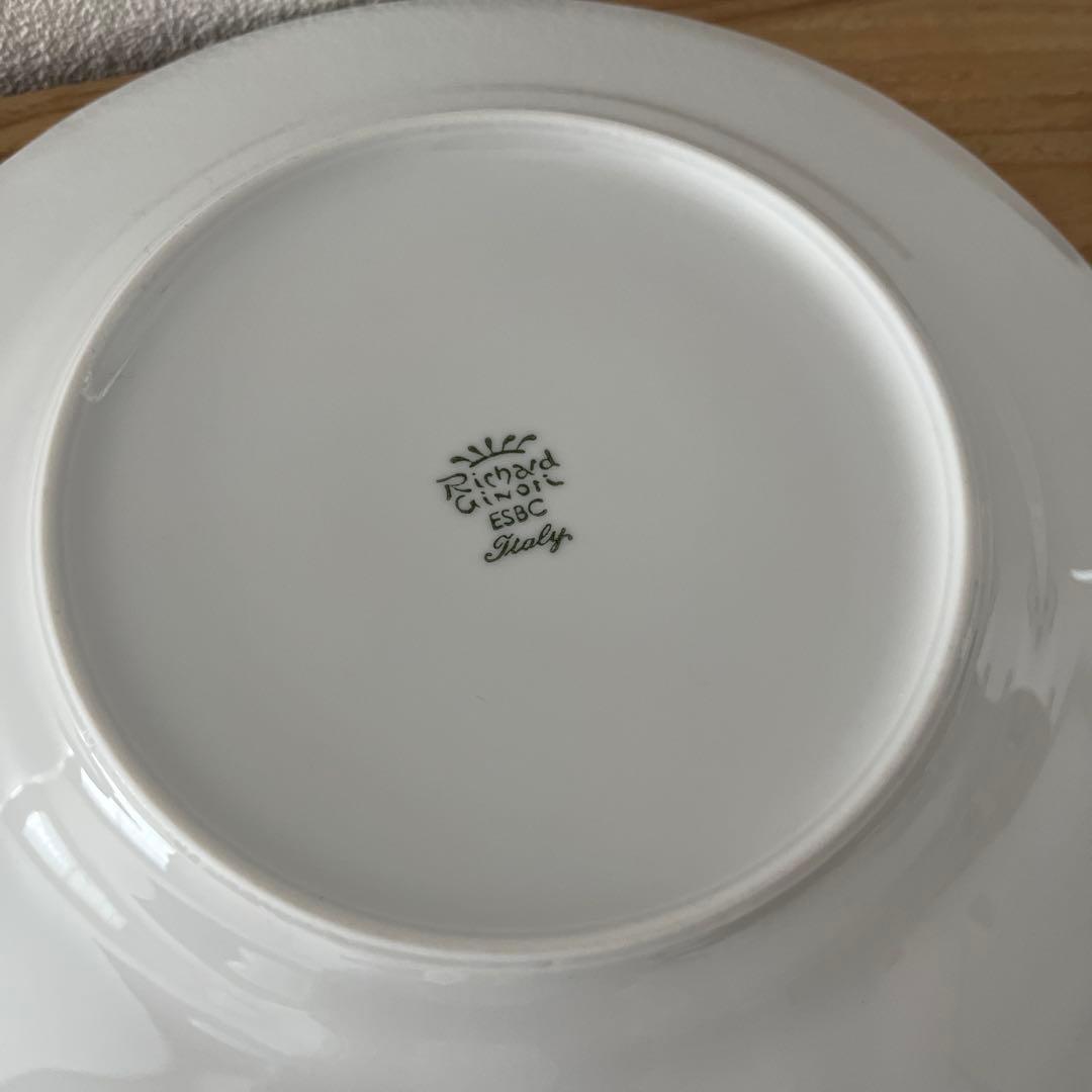 新品未使用　リチャード ジノリ　ベッキオホワイトプレート　フルーツソーサーセット