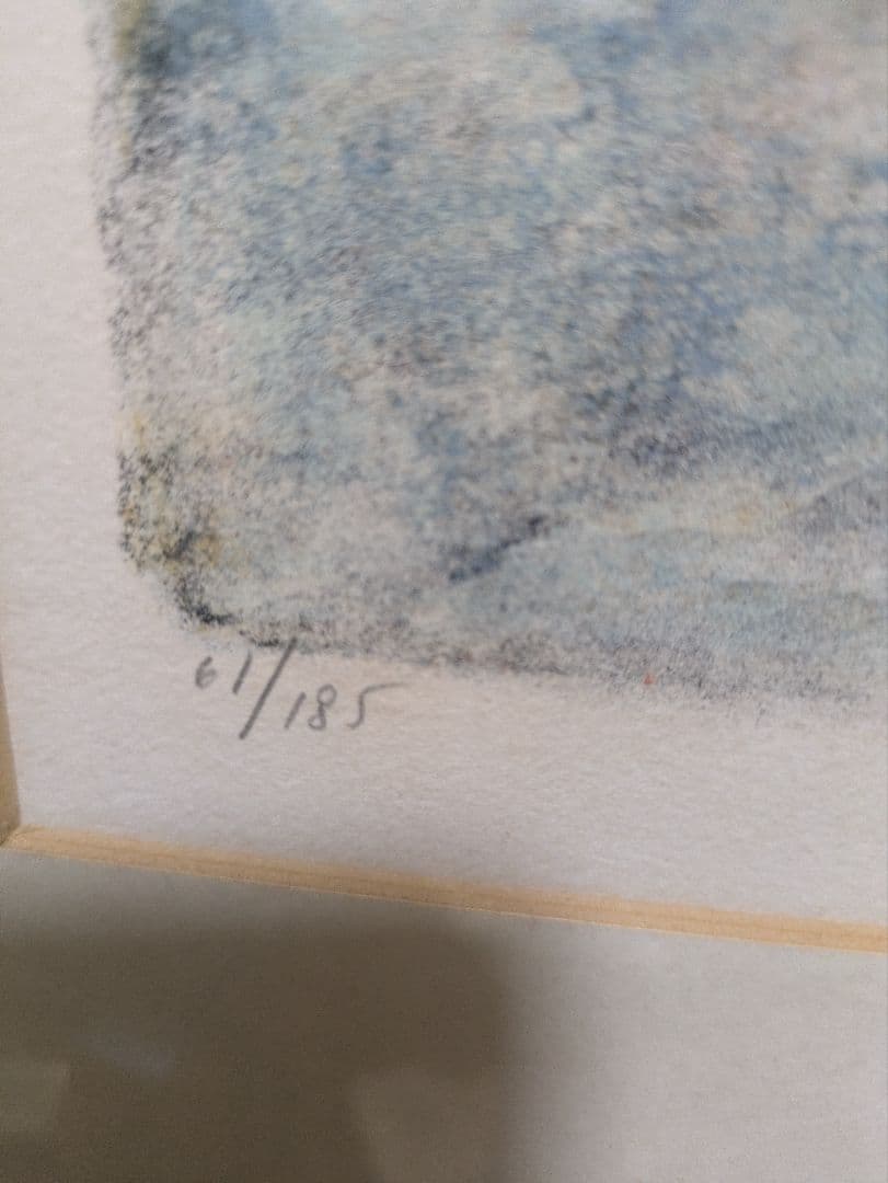 ジャン・ジャンセン？「雪の風景」？？リトグラフ 直筆サイン エディション有 額装